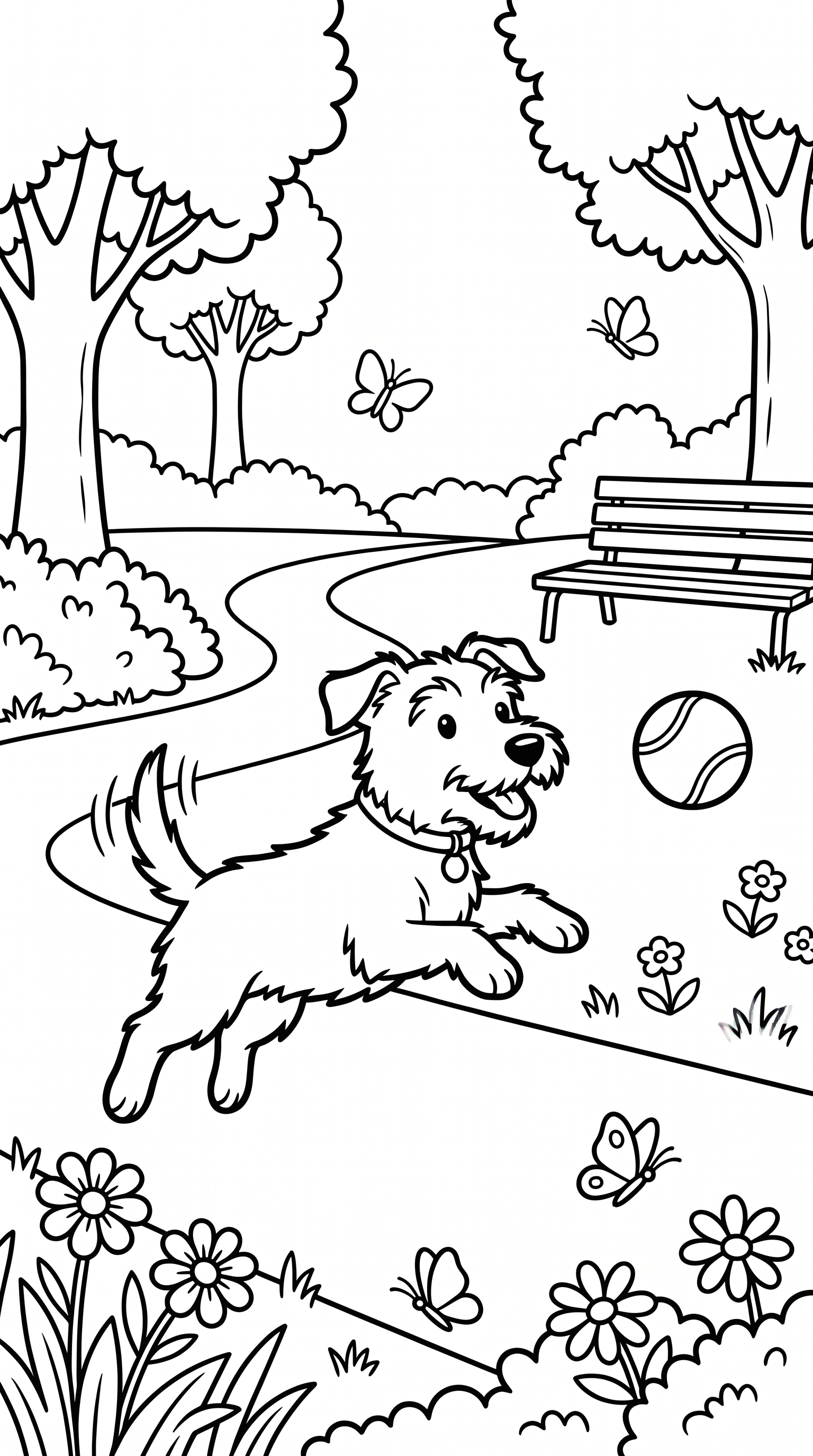 Dog playing in the park