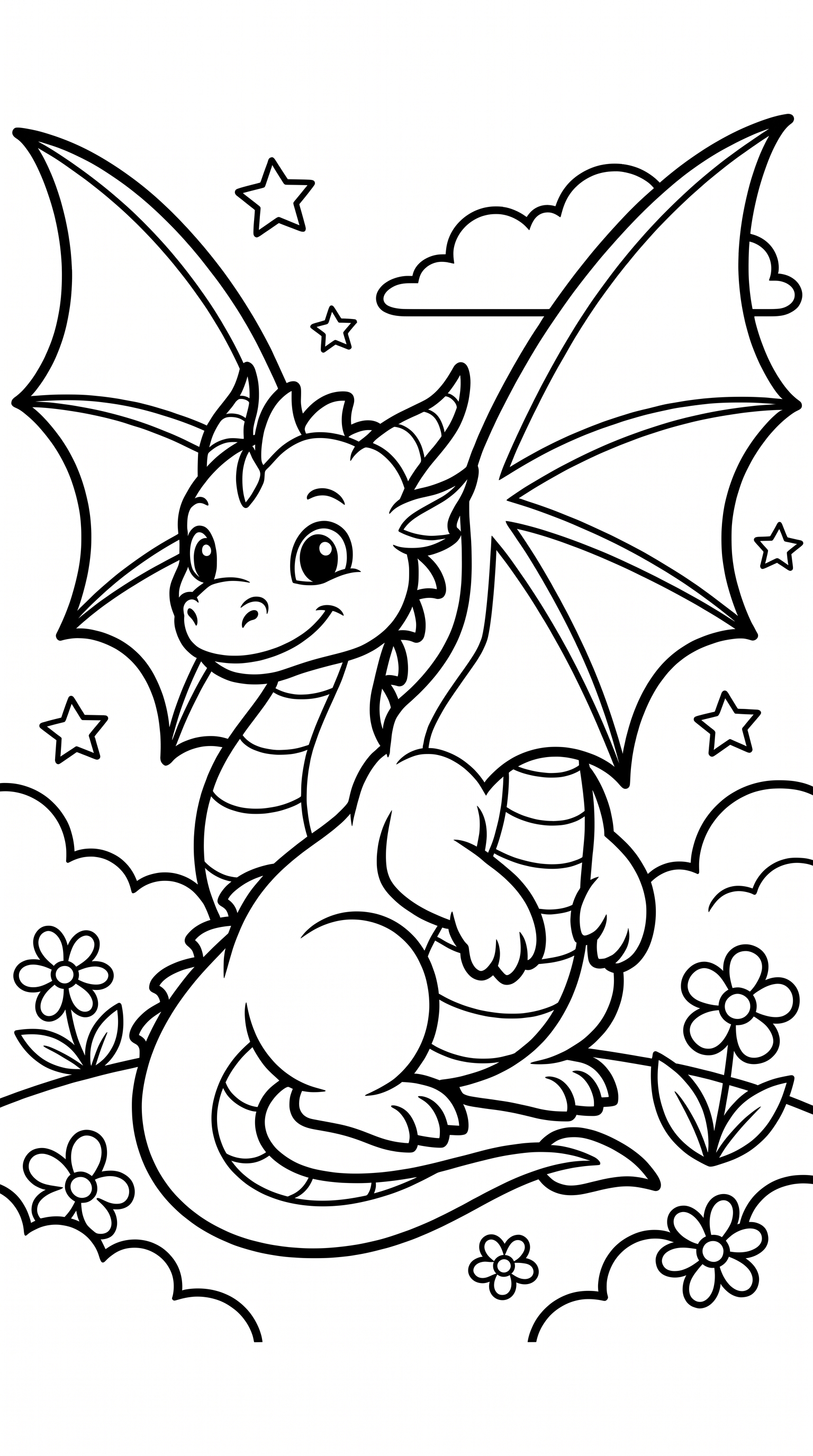 Friendly cartoon dragon