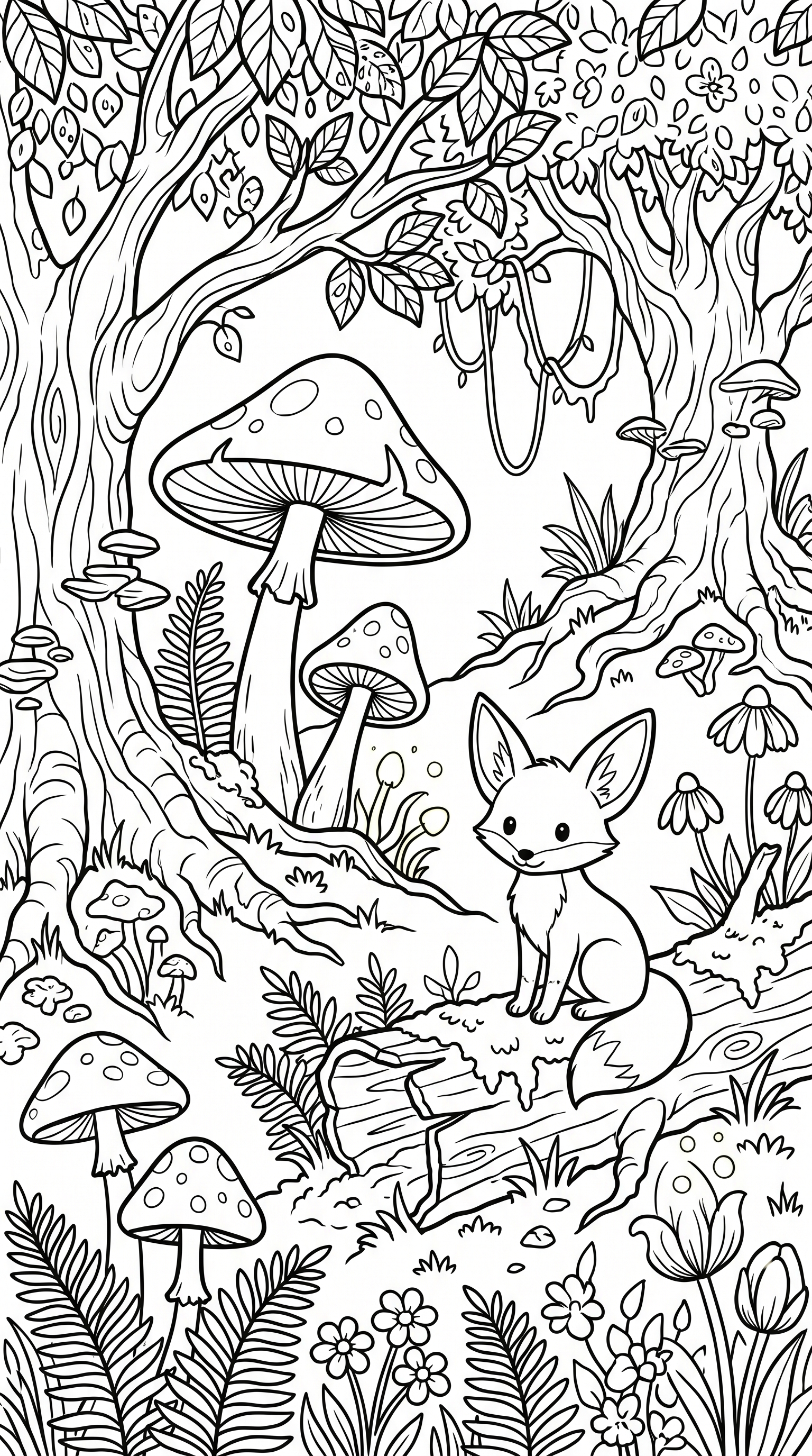 Mushrooms in the forest